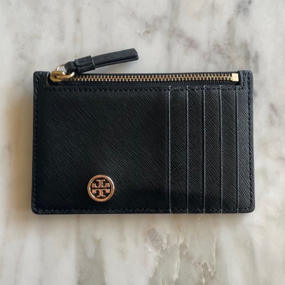 Tory Burch top zip card case